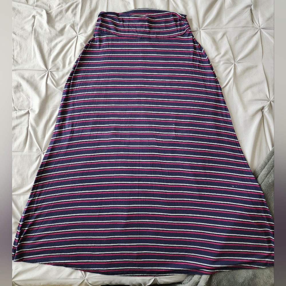 Merona | Striped Maxi Skirt | Purple | L